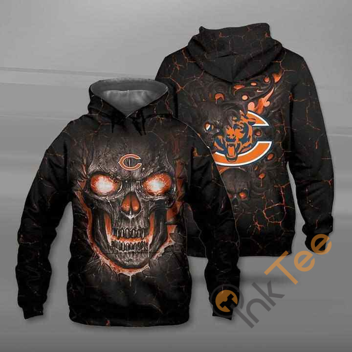 Lava Skull Chicago Bears Hoodie 3d 13 Lava Skull Chicago Bears Hoodie 3d