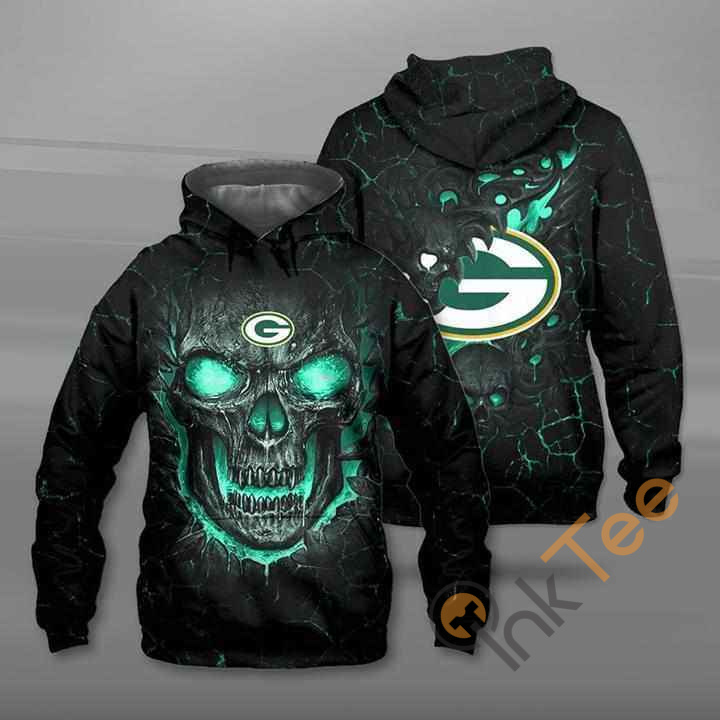 Lava Skull Green Bay Packers Hoodie 3d 4 Lava Skull Green Bay Packers Hoodie 3d