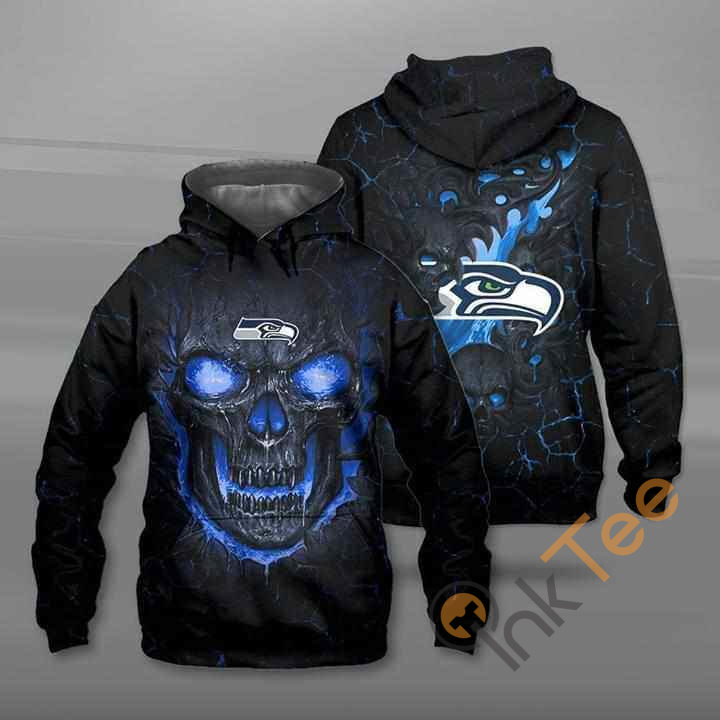 Lava Skull Seattle Seahawks Hoodie 3d