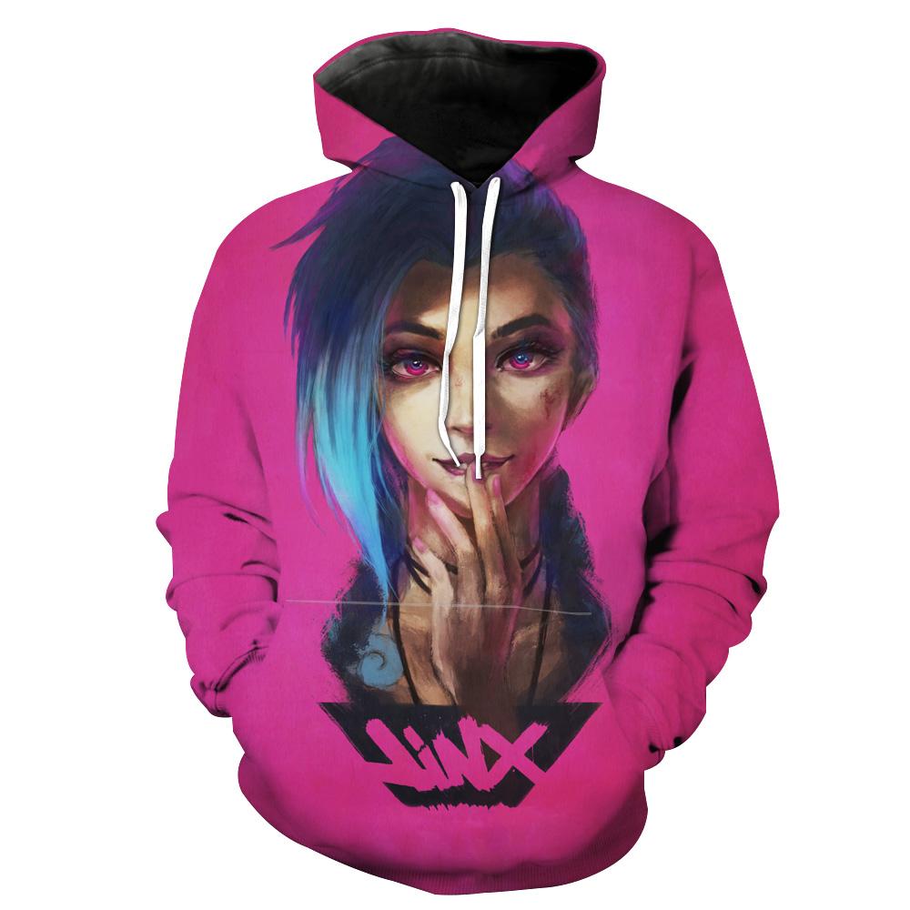 League Of Legends Pink Jinx Hoodie 3D