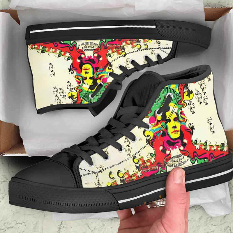 3D Led Zeppelin High Top Shoes