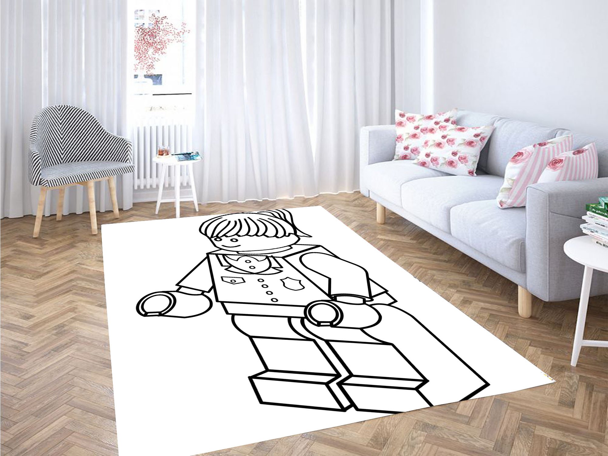 Lego Police Woman Carpet Rug