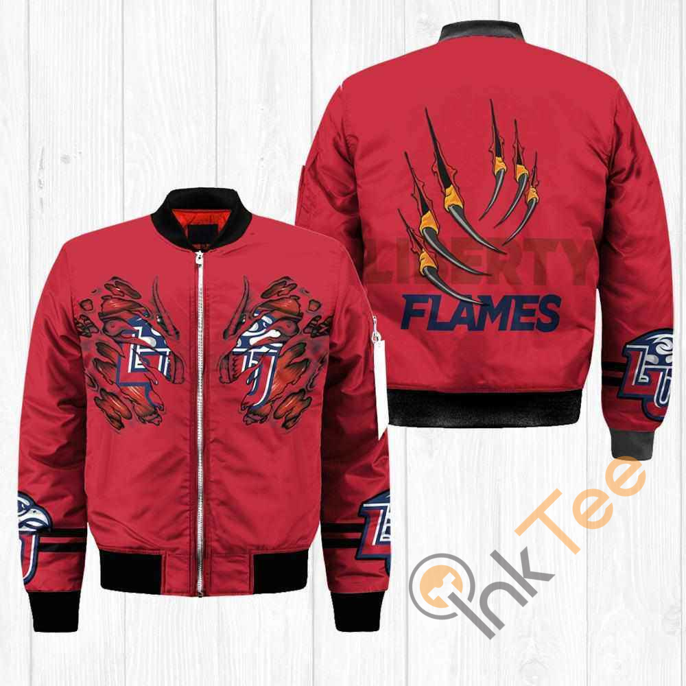 Liberty Flames NCAA Claws Apparel Best Christmas Gift For Fans Bomber Jacket