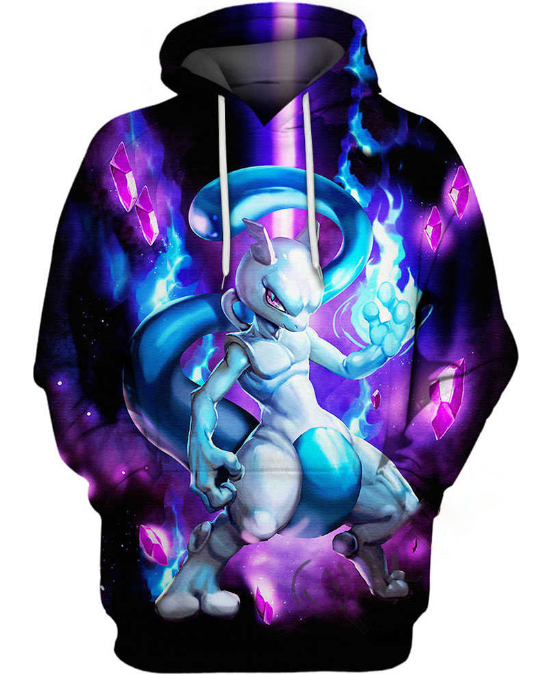 Light Blue Mewtwo Hoodie 3D 10 Light Blue Mewtwo Hoodie 3D