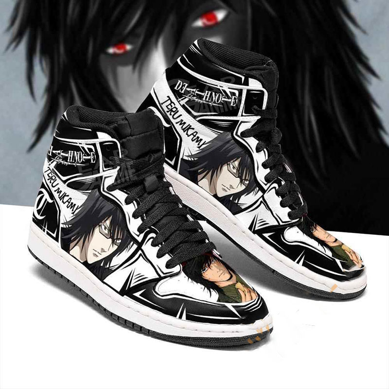 Light Teru Mikami Custom Death Note Sneakers Anime Air Jordan Shoes