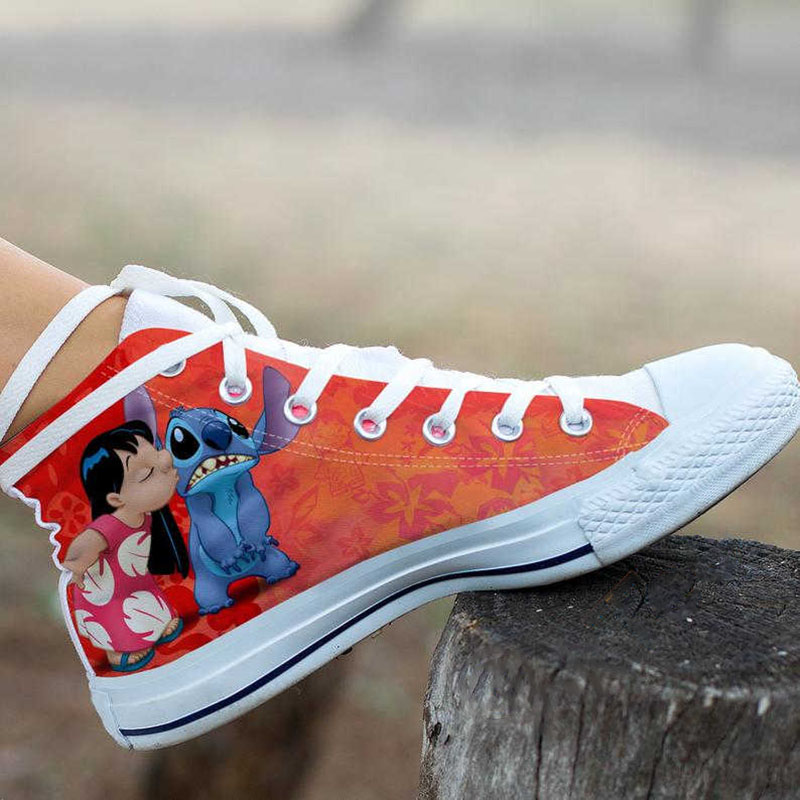 Lilo And Stitch Disney Animated Movie High Top Shoes