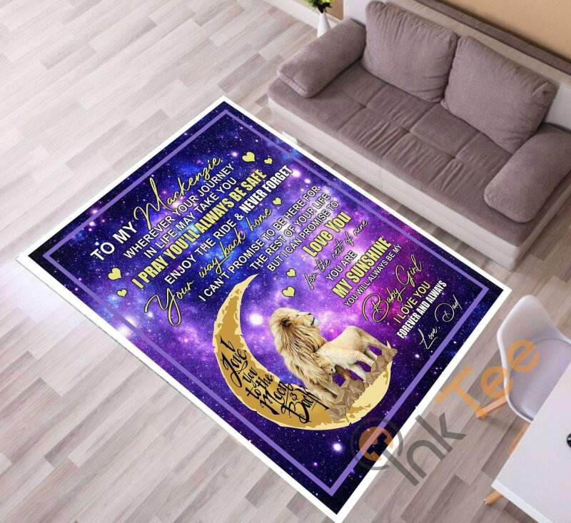 Lion Sofa Dad To My Daughter I Love You The Moon And Back Letter Sayings Living Room Rug