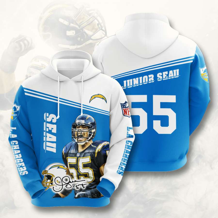 Los Angeles Chargers Custom Hoodie 3D 2 Los Angeles Chargers Custom Hoodie 3D