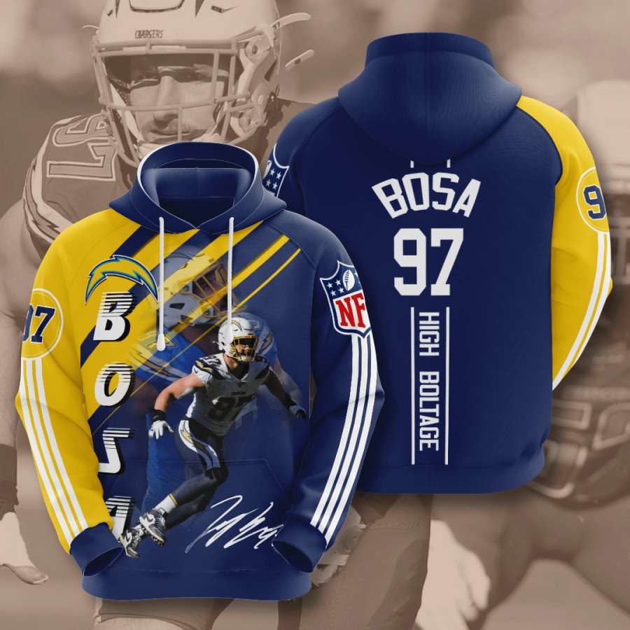 Los Angeles Chargers Custom Hoodie 3D 14 Los Angeles Chargers Custom Hoodie 3D
