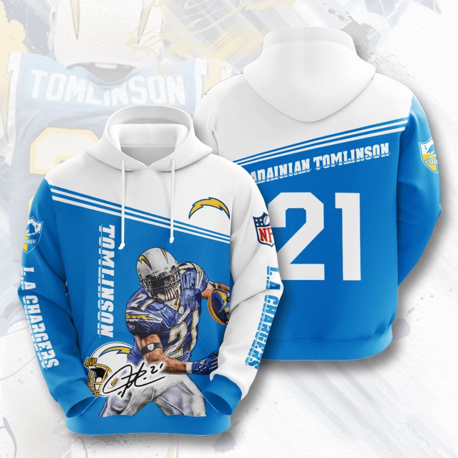 Los Angeles Chargers Custom Hoodie 3D 14 Los Angeles Chargers Custom Hoodie 3D