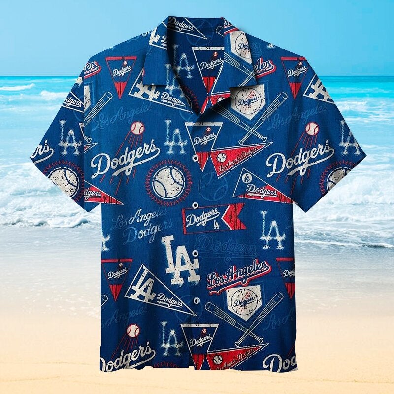 Los Angeles Dodgers Baseball Team Summer Vacation MLB Hawaiian shirts