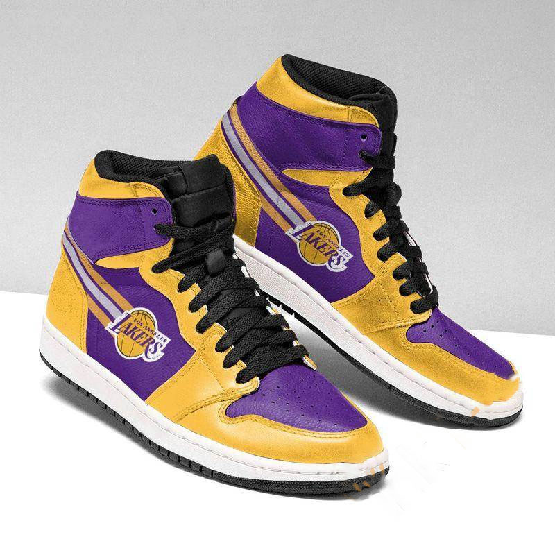 Los Angeles Lakers Custom Sneaker Air Jordan Shoes