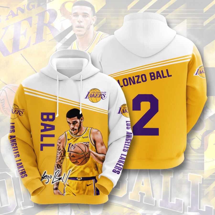 Los Angeles Lakers Custom Hoodie 3D 9 Los Angeles Lakers Custom Hoodie 3D