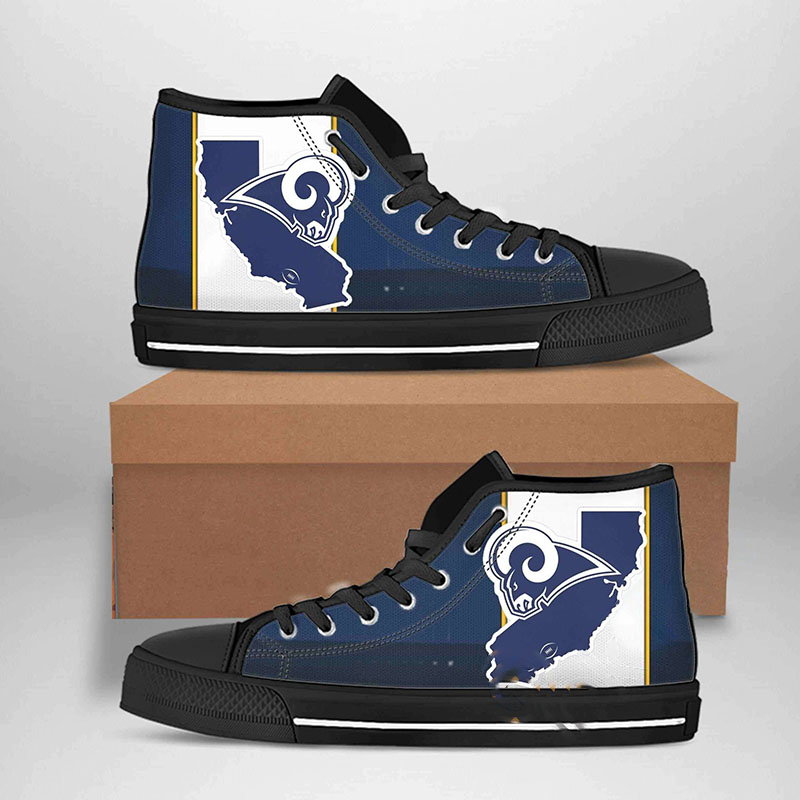 Los Angeles Rams Nfl Football High Top Shoes