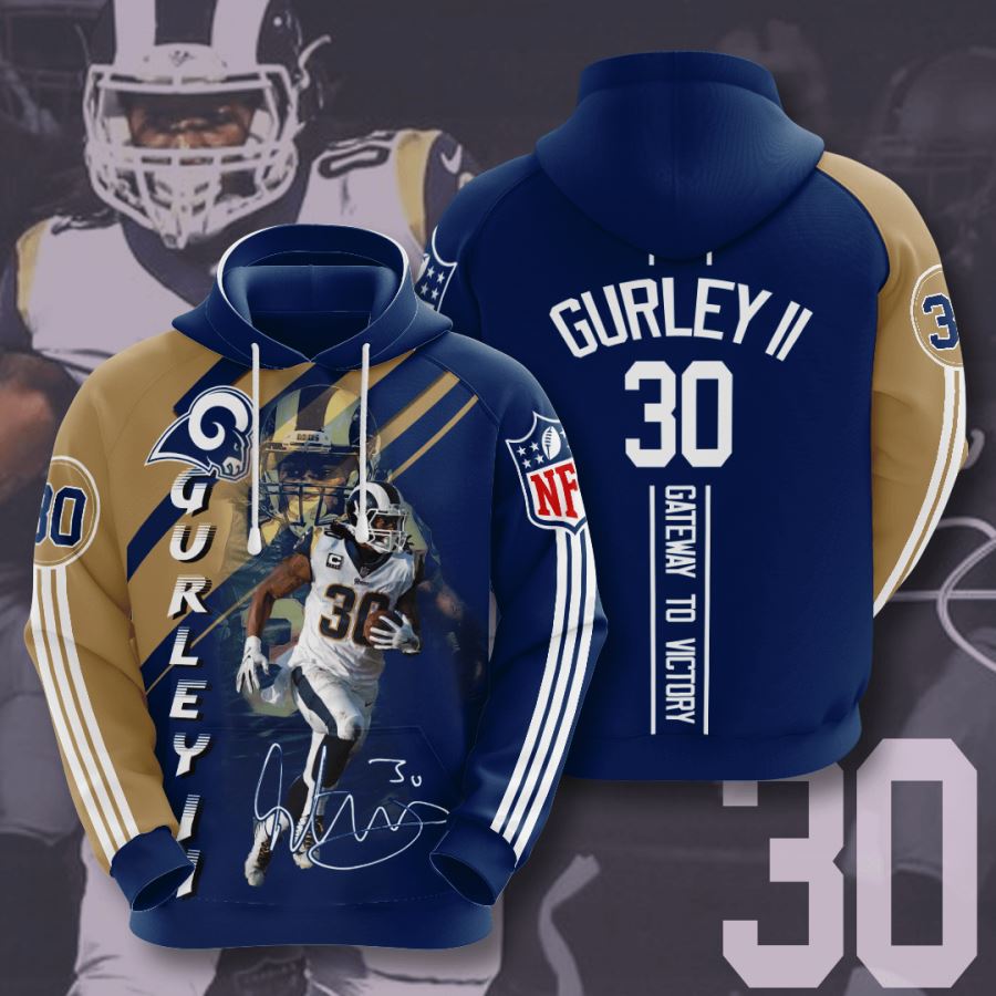 Los Angeles Rams Custom Hoodie 3D 3 Los Angeles Rams Custom Hoodie 3D