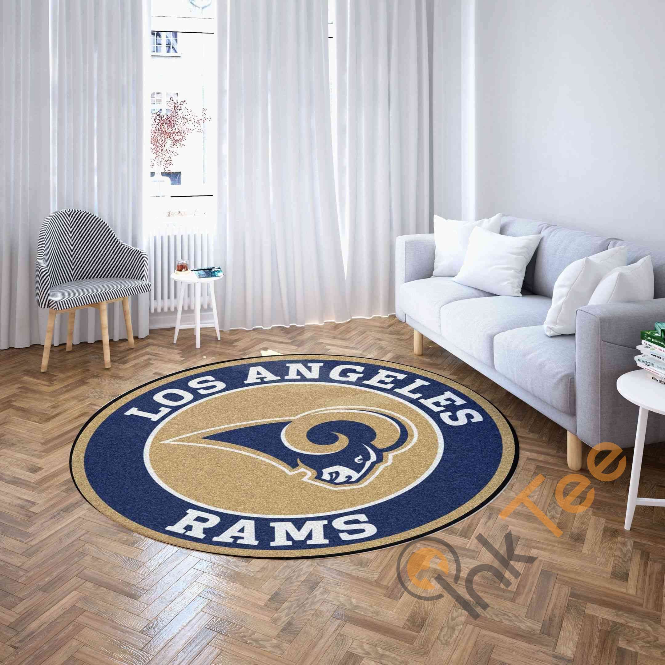 Los Angeles Rams Round Carpet Nfl Football Rug