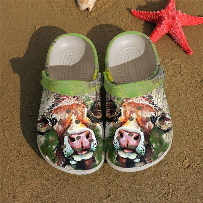 Unique Love Cow Art Crocs Clog Shoes 1 Unique Love Cow Art Crocs Clog Shoes