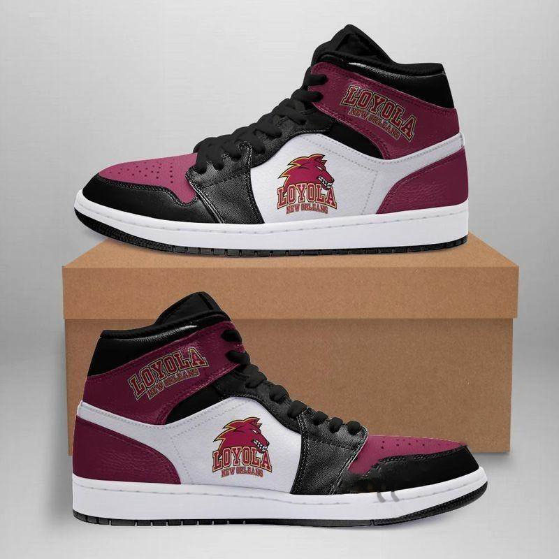 Loyola University New Orleans Wolf Pack Custom Air Jordan Shoes 1 Loyola University New Orleans Wolf Pack Custom Air Jordan Shoes