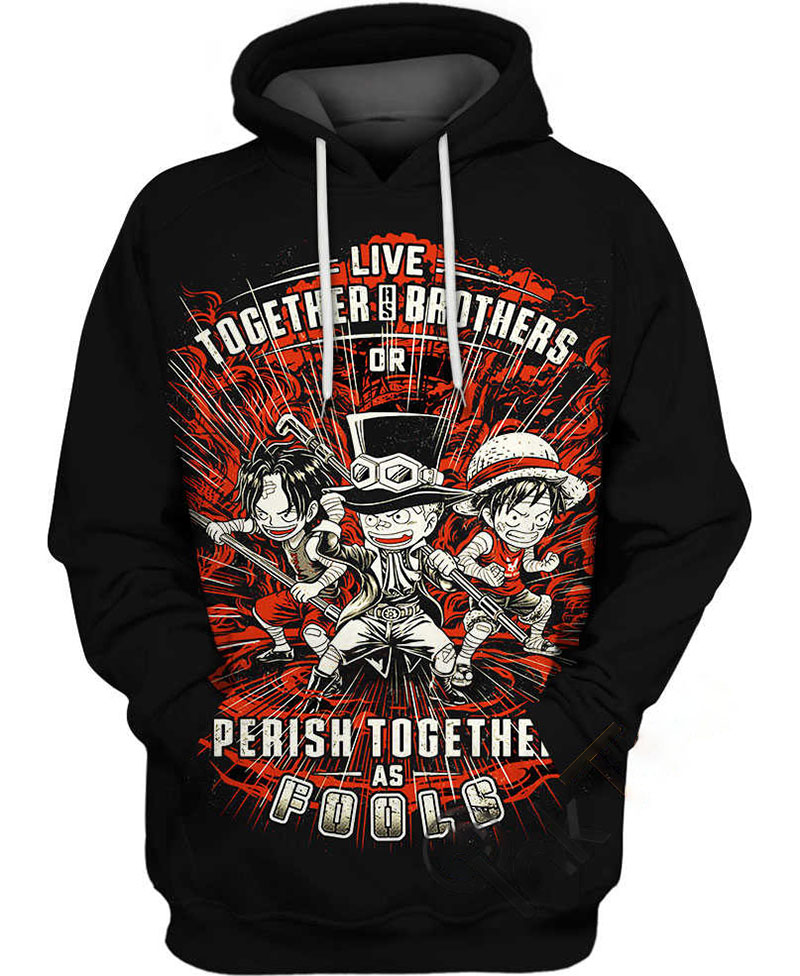 Luffy Ace And Sabo Hoodie 3D