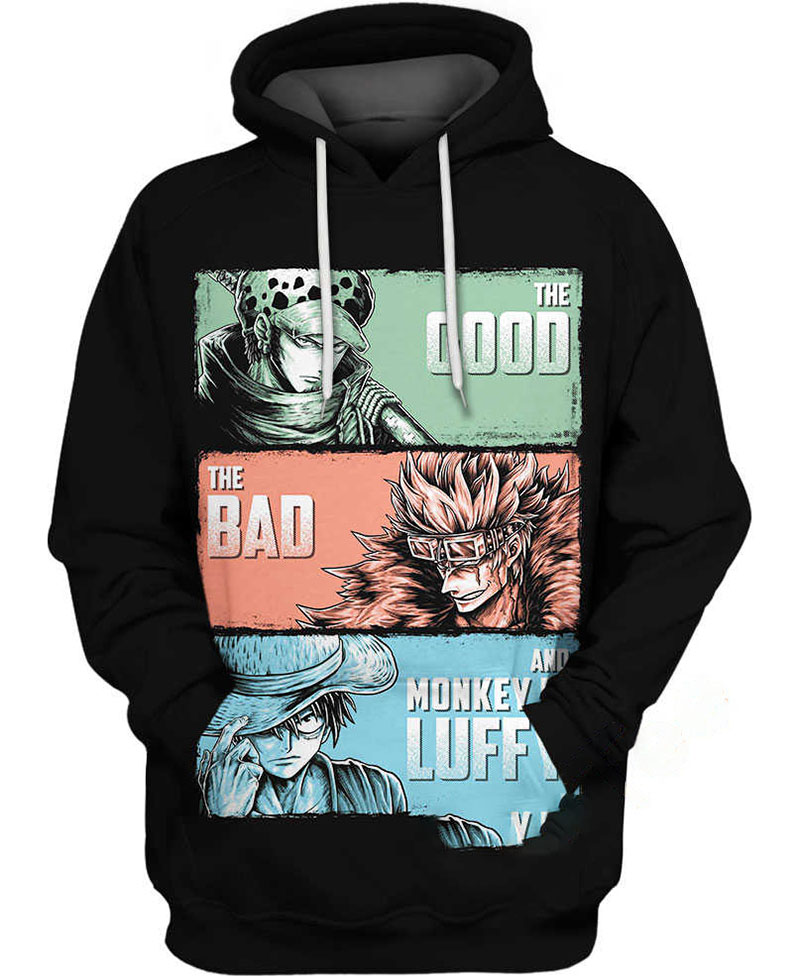 Luffy Law And Eustass Kid Hoodie 3D