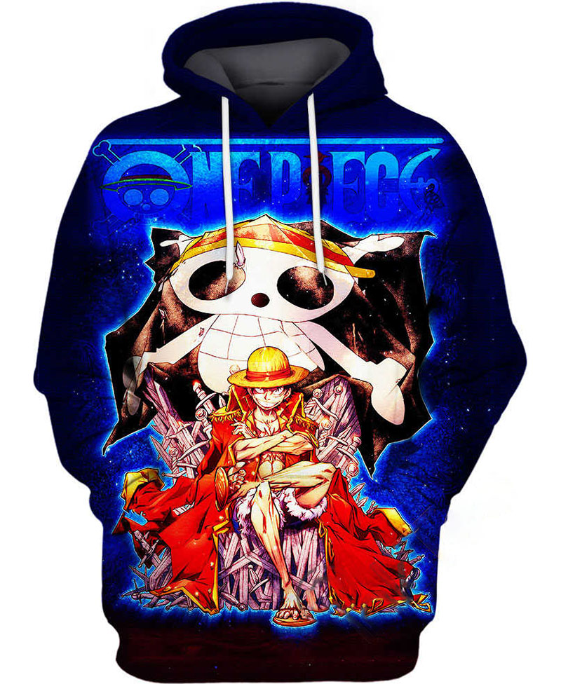 Luffy Pirate King Throne Hoodie 3D 4 Luffy Pirate King Throne Hoodie 3D