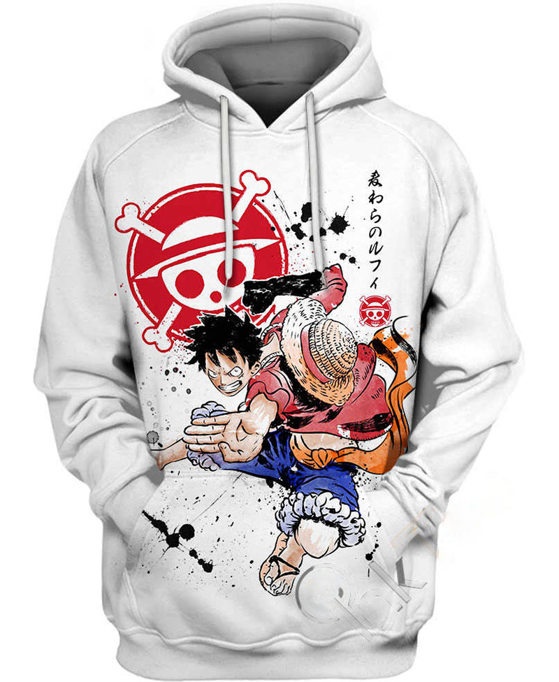 Luffy Straw Hat Captain Hoodie 3D 10 Luffy Straw Hat Captain Hoodie 3D