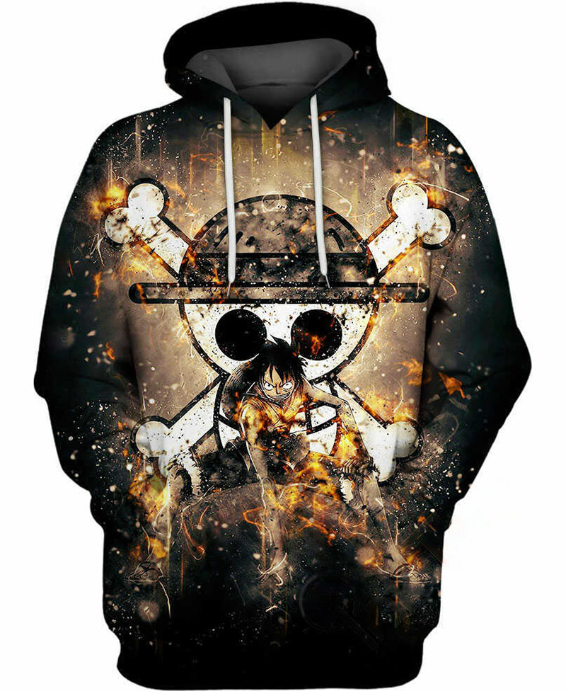 Luffy?s Fire Fist Hoodie 3D 10 Luffy?s Fire Fist Hoodie 3D