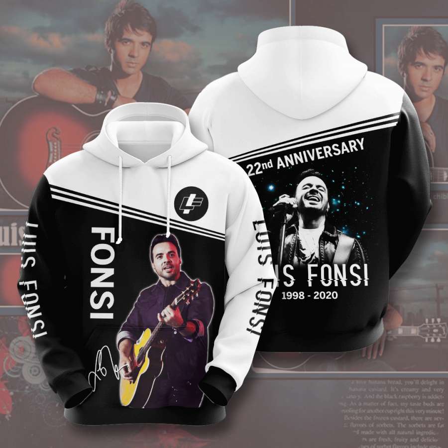 Luis Fonsi Custom Hoodie 3D 1 Luis Fonsi Custom Hoodie 3D