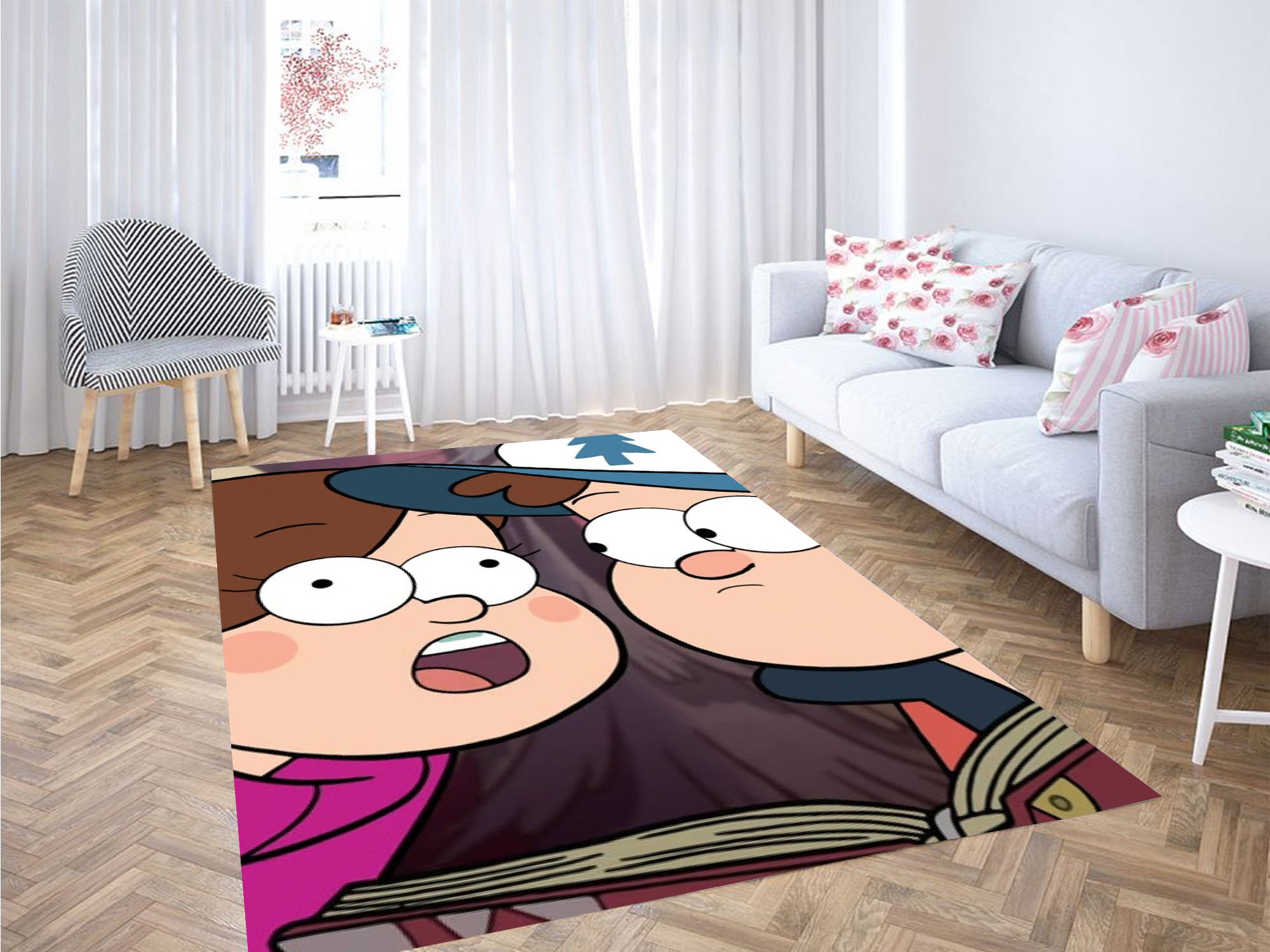 Mabel And Dipper Gravity Falls Carpet Rug 1 Mabel And Dipper Gravity Falls Carpet Rug