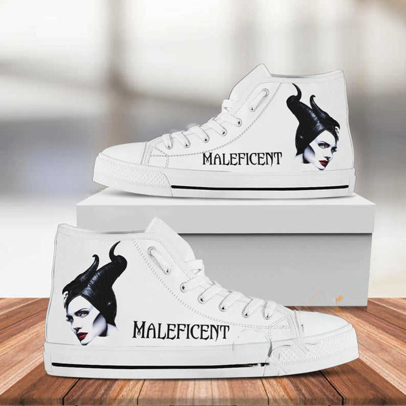 Maleficent Disney Custom Silhouette Movie High Top Shoes
