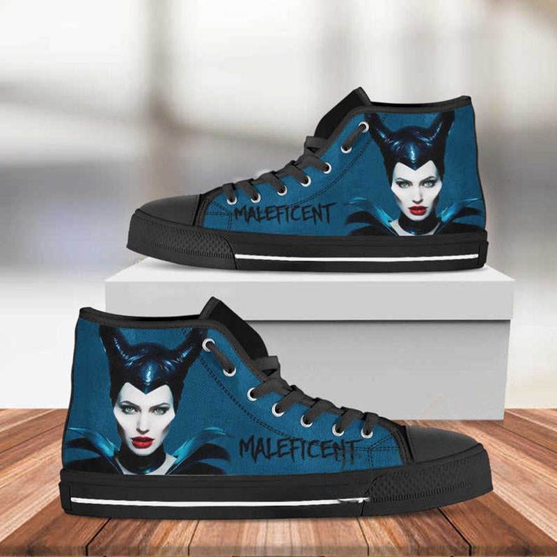 Maleficent Disney Custom Movie High Top Shoes