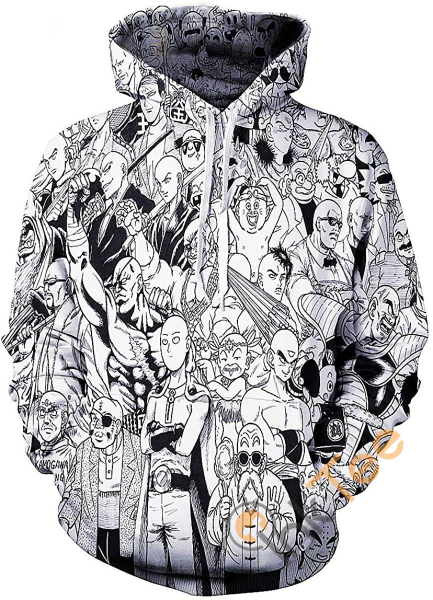 Manga Heros Chaos Print Pullover With Front Pocket Hoodie 3D 7 Manga Heros Chaos Print Pullover With Front Pocket Hoodie 3D
