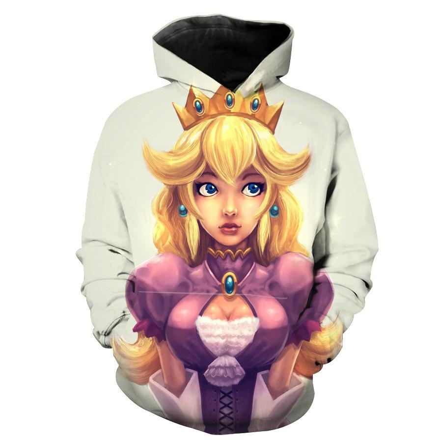 Mario Peach Awesome Princess Peach Hoodie 3D 1 Mario Peach Awesome Princess Peach Hoodie 3D