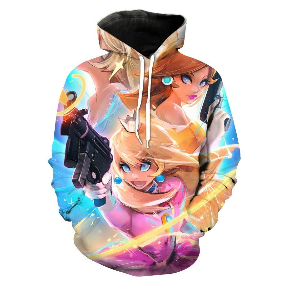Mario Princess Peach Daisy Rosalina Hoodie 3D