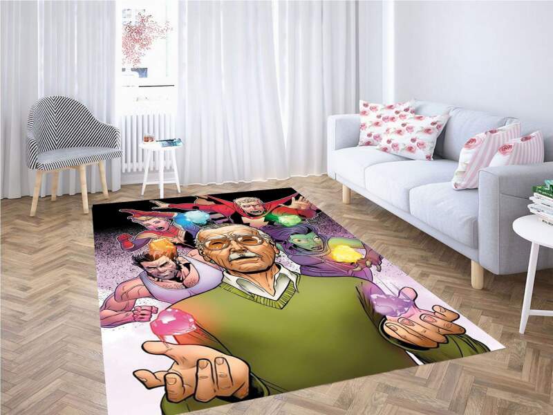 Marvel Comics Background Rug