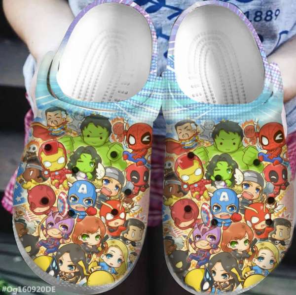 Marvel Heroes Chibi Crocs Clog Shoes 1 Marvel Heroes Chibi Crocs Clog Shoes