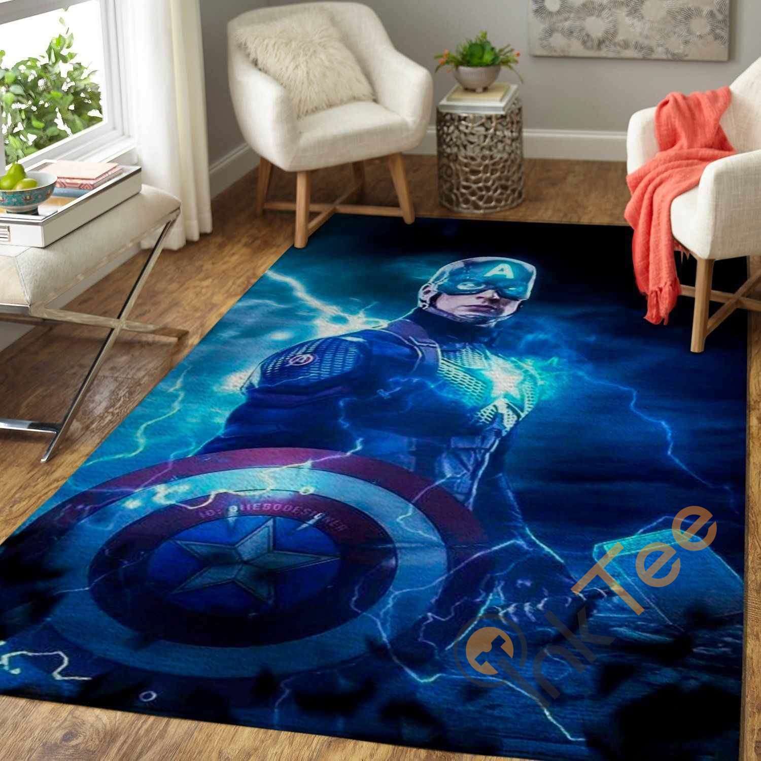 Marvel Superhero Captain America Area Rug