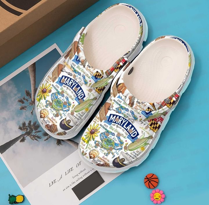 Maryland State Pride Crocs Clog Shoes