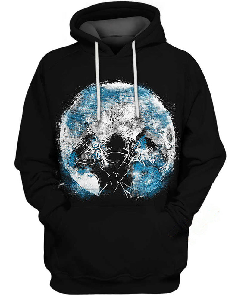 Master Dual Swordsman Kirito Hoodie 3D 4 Master Dual Swordsman Kirito Hoodie 3D