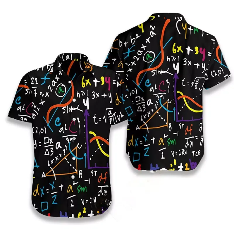 Math Teacher Seamless Pattern Hawaiian shirts