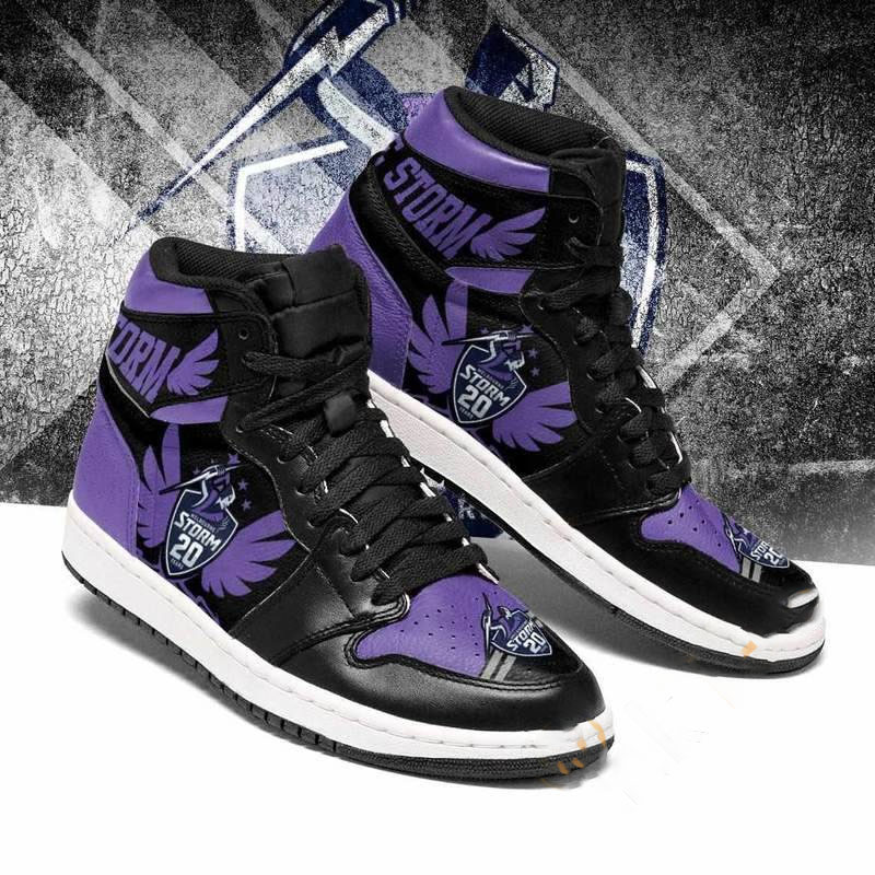 Melbourne Storm Nrl Football Custom Air Jordan Shoes