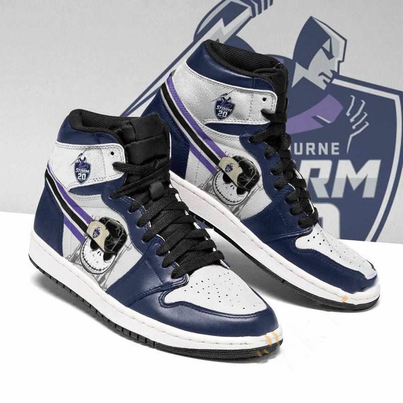 Melbourne Storm Nrl Football Jack Skellington Custom Air Jordan Shoes