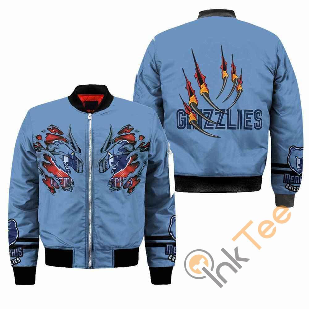 Memphis Grizzlies NBA Claws Apparel Best Christmas Gift For Fans Bomber Jacket