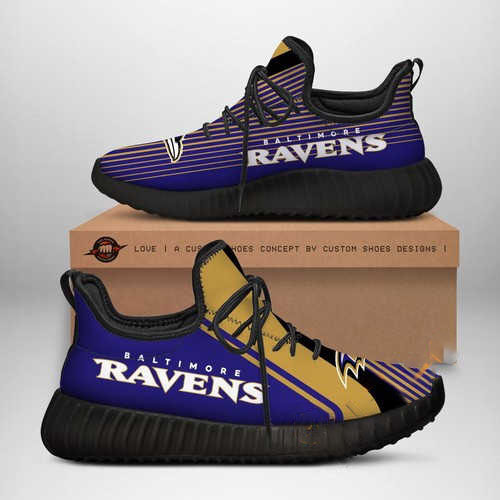 Mens Baltimore Ravens Football Customize Yeezy Boost