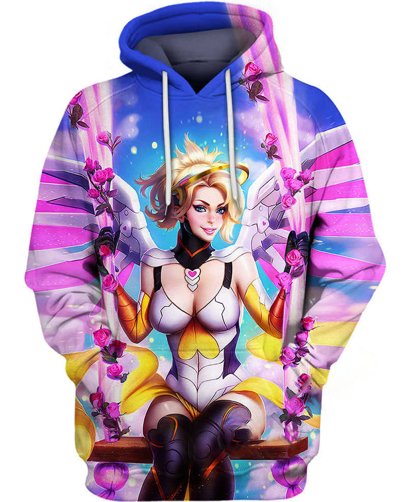 Mercy Overwatch Hoodie 3D