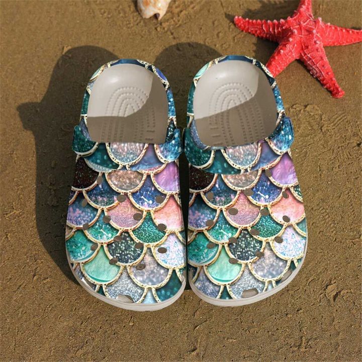 Mermaid Fin Crocs Clog Shoes