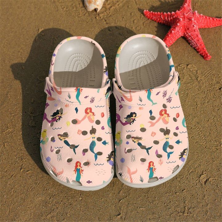 Mermaid Pattern Crocs Clog Shoes