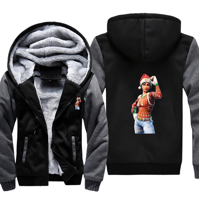 Merry Christmas Fortnite Jacket Fortnite Fleece Jacket Hoodie 3D