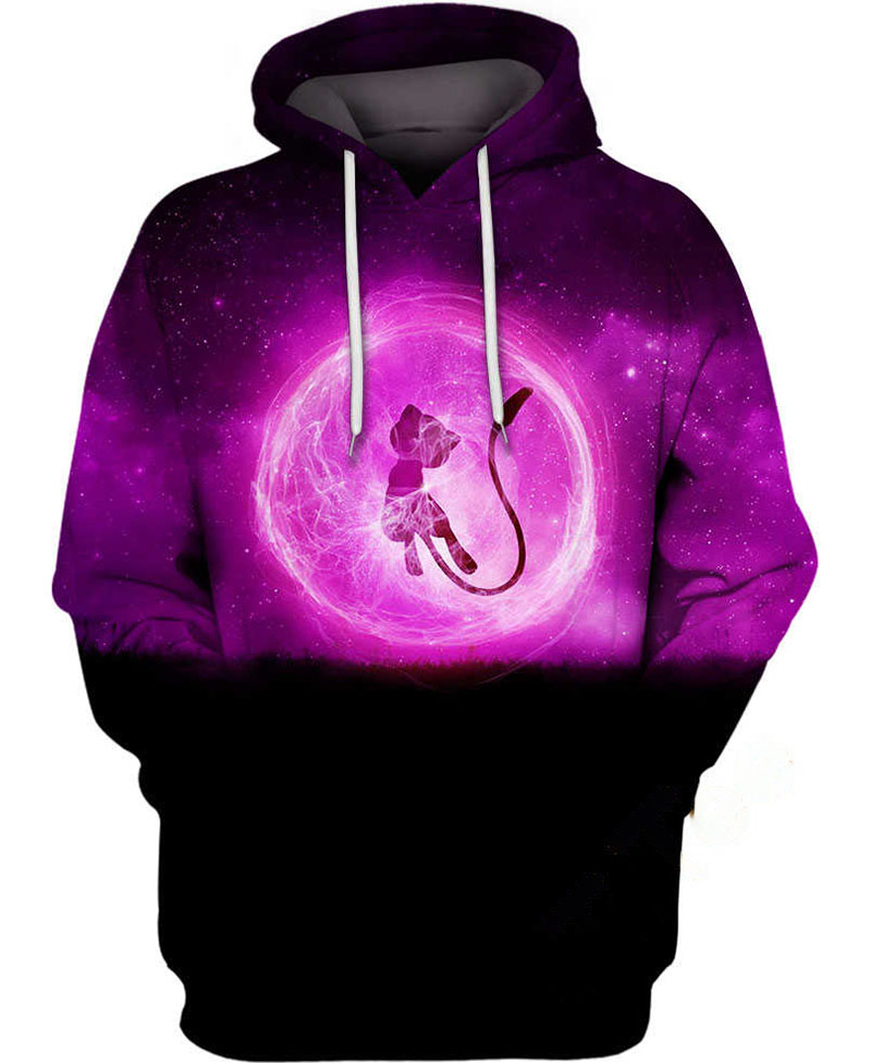 Mew In Pink Galaxy Hoodie 3D 3 Mew In Pink Galaxy Hoodie 3D