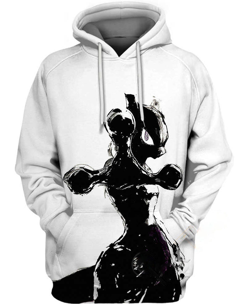 Mewtwo Black Hoodie 3D